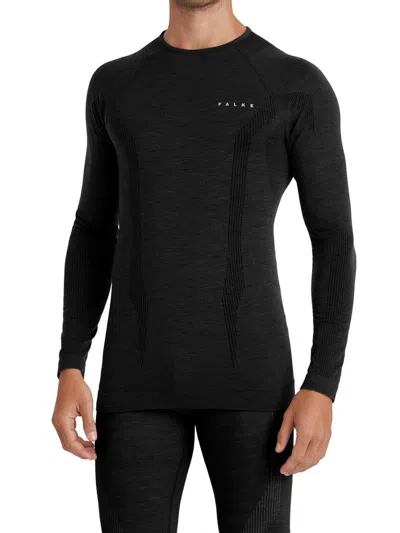Falke Wool Tech Base Layer Top In Black