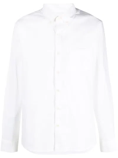 Michael Kors Slim Fit Linen Shirt In White