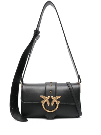 Pinko Shoulder Bag In Leather With Logo