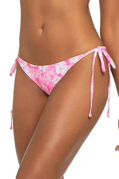 Kulani Kinis Full Coverage Tie Bikini Bottom In Island Blush In Pink