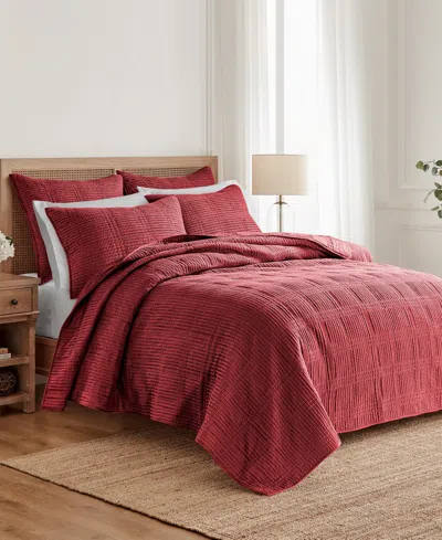 Levtex Cloud Waffle Textured 2-pc. Quilt Set, Twin/twin Xl In Red