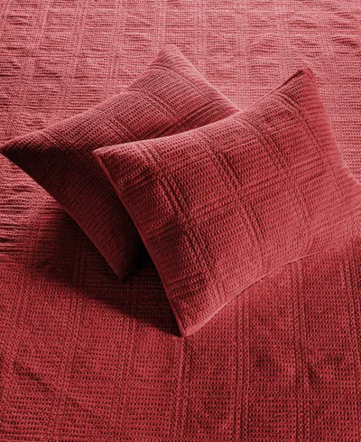 Levtex Cloud Waffle Textured 2-pc. Quilt Set, Twin/twin Xl In Red