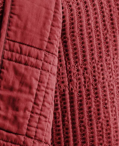 Levtex Cloud Waffle Textured 2-pc. Quilt Set, Twin/twin Xl In Red