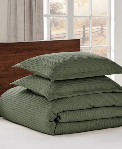 Levtex Cloud Waffle Textured 2-pc. Comforter Set, Twin/twin Xl In Green
