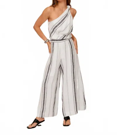 Fifteen Twenty Vivienne Wide-leg Pants In Stripe In White