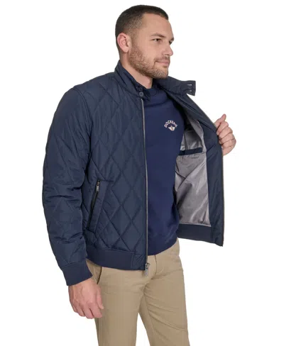 Dockers Men's Quilted Bomber Jacket In Blue