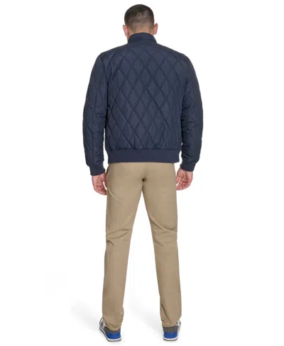 Dockers Men's Quilted Bomber Jacket In Blue
