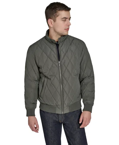 Dockers Diamond Quilted Bomber In Green