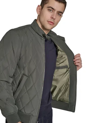 Dockers Diamond Quilted Bomber In Green