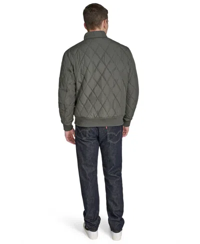 Dockers Diamond Quilted Bomber In Green
