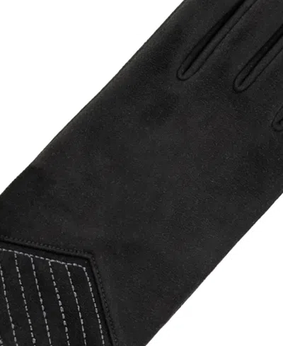 Isotoner Signature Women's Stretch Microsuede Gloves With Smardri And Smartouch In Black