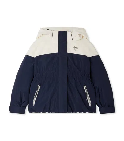 Bonpoint Hooded Two-tone Parka In Blue