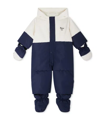 Bonpoint Baby Jo Colorblocked Snowsuit In Blue
