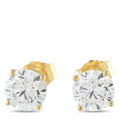 Lb Exclusive 14k Yellow Gold 1.85ct Lab-grown Diamond Stud Earrings Lg07-091225 In Gold