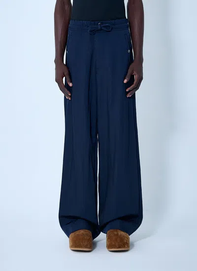 Dries Van Noten Men Drawstring Pants In Blue