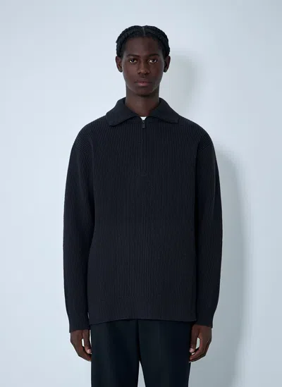 Yohji Yamamoto Half-zip Sweater In Black