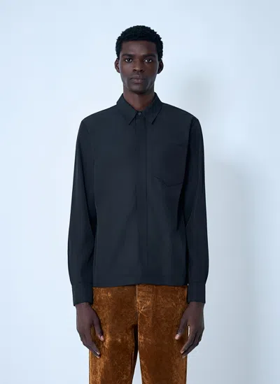 Dries Van Noten Men Nylon Shirt In Black
