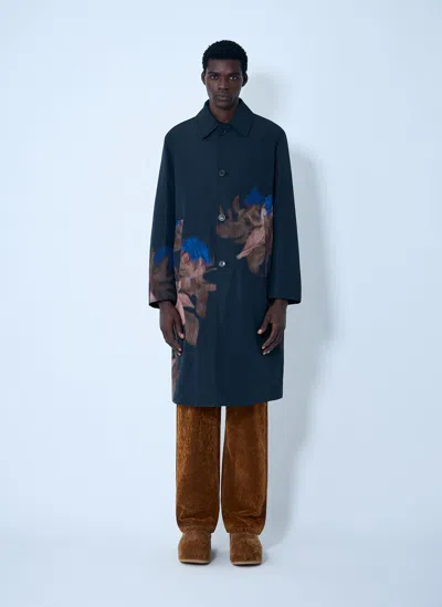 Dries Van Noten Men Rankle Printed Tailored Coat In Black
