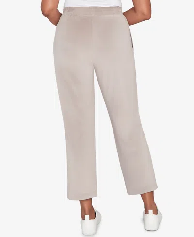 Alfred Dunner Calm Luxe Double Knit Short Length Pant In Neutral
