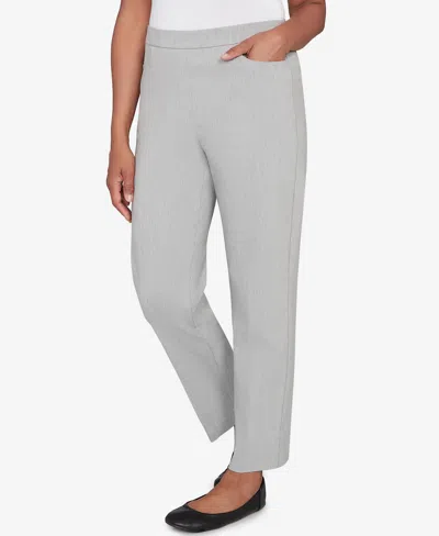 Alfred Dunner Stockbridge Modern Millennium Average Length Pant In Gray