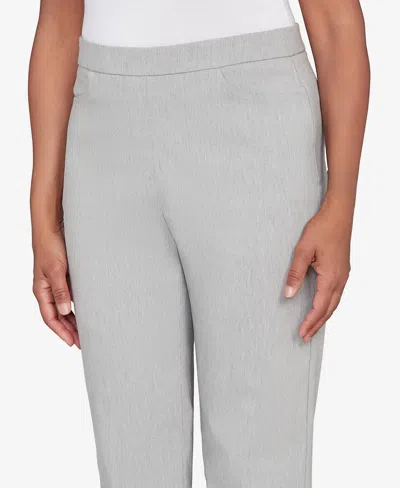 Alfred Dunner Stockbridge Modern Millennium Average Length Pant In Gray