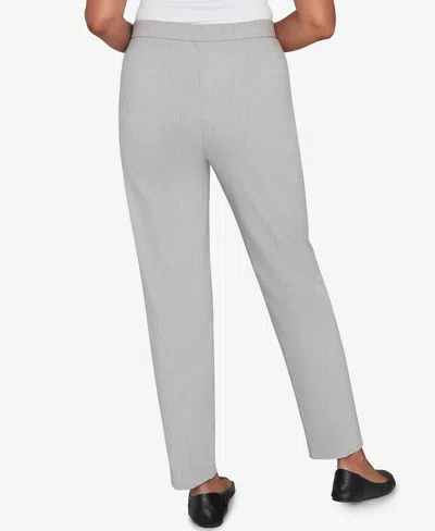 Alfred Dunner Petite Stockbridge Modern Millennium Short Length Pants In Gray
