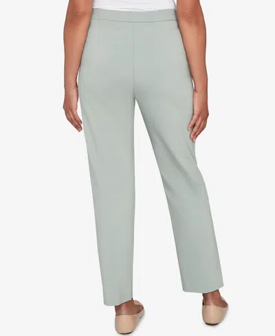 Alfred Dunner Petite Stockbridge Modern Millennium Short Length Pants In Green