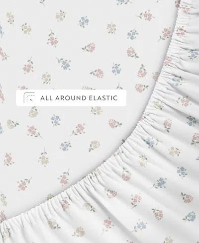 Kaycie Gray Printed 3-piece Microfiber Sheet Set, Twin In White