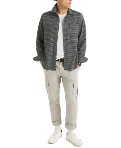 Nautica Men's Houndstooth Long Sleeve Shirt In Gray