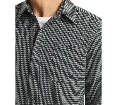 Nautica Men's Houndstooth Long Sleeve Shirt In Gray