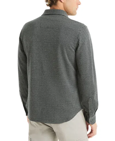 Nautica Men's Houndstooth Long Sleeve Shirt In Gray