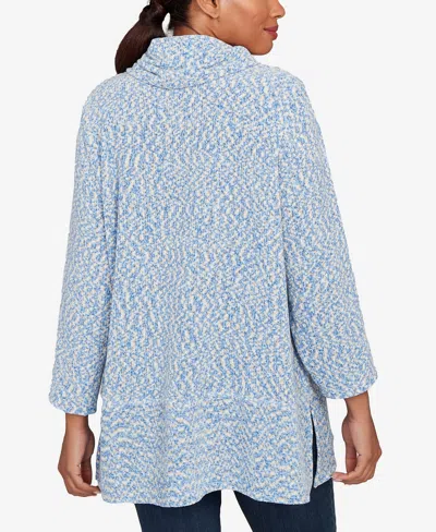 Ruby Rd. Plus Size Cowl Neck Spacedye Chenille Knit Top In Multi