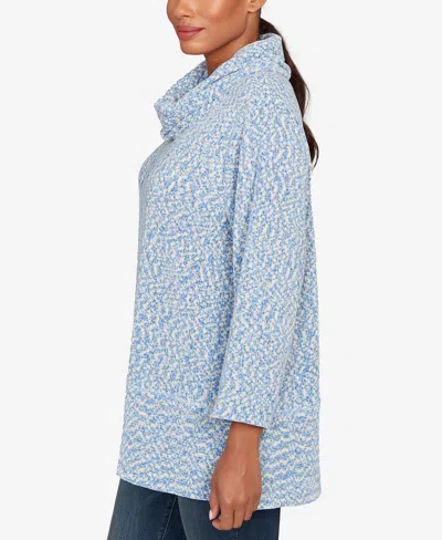 Ruby Rd. Plus Size Cowl Neck Spacedye Chenille Knit Top In Multi