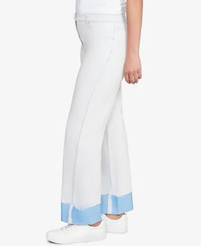 Ruby Rd. Petite Cuffed Pull-on Fly Pants In White