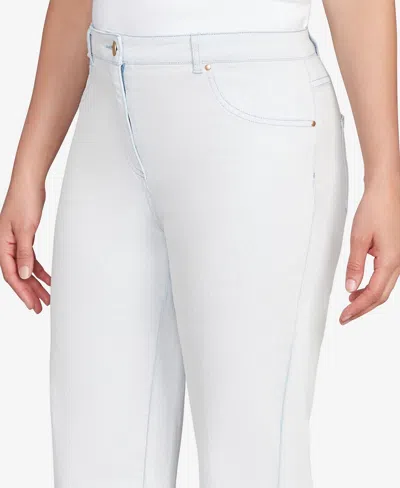 Ruby Rd. Petite Cuffed Pull-on Fly Pants In White