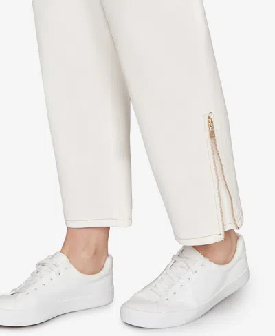 Ruby Rd. Plus Size Zipper Hem Pull On Pants In White