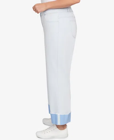 Ruby Rd. Plus Size Cuffed Pull-on Faux Fly Pants In White