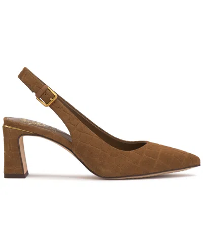 Vince Camuto Hamden Pointed Toe Slingback Pump In Brown