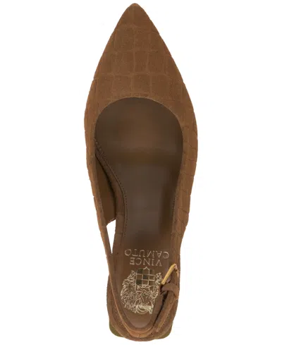 Vince Camuto Hamden Pointed Toe Slingback Pump In Brown