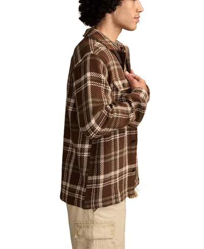 Lucky Brand Men's Twill Shirt Jacket In Brown