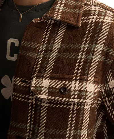 Lucky Brand Men's Twill Shirt Jacket In Brown