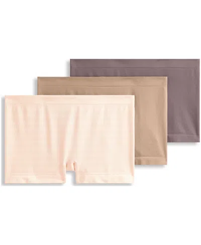 Jockey Seamfree 3-pack Full Coverage Boy Shorts In Neutral
