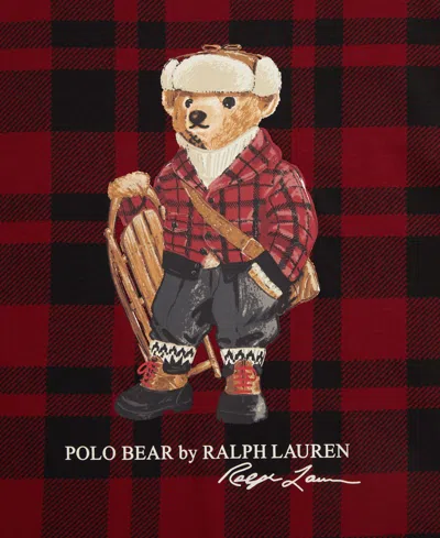 Polo Ralph Lauren Polo Bear Checked Cotton Jersey T-shirt In Multi