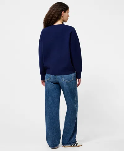French Connection Women's Drop Shoulder Oversized Cardigan In Blue