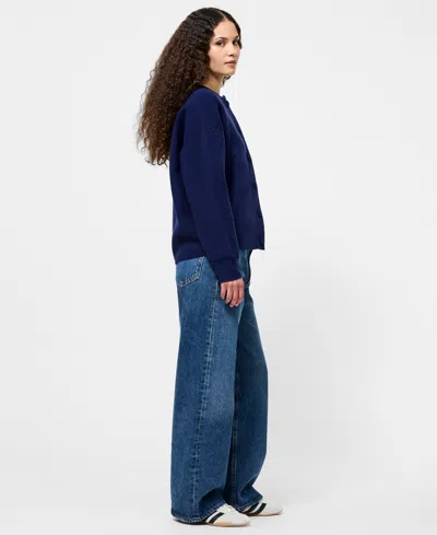 French Connection Women's Drop Shoulder Oversized Cardigan In Blue