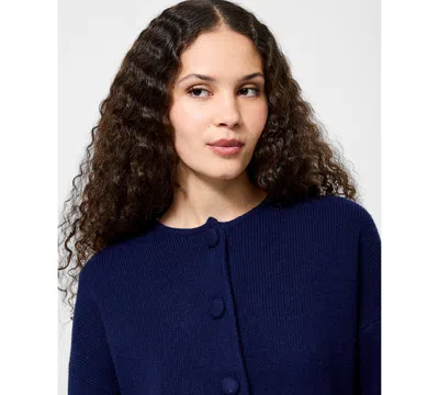 French Connection Women's Drop Shoulder Oversized Cardigan In Blue