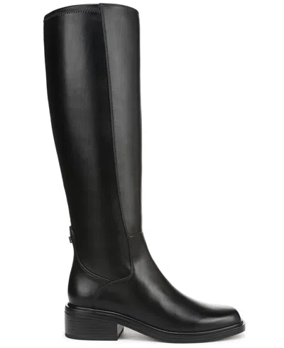 Franco Sarto Womens Gisella Round Toe Zip Tall Boots Regular Wide Calf In Black