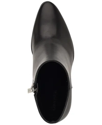 Calvin Klein Women's Dezzi High Block Heel Booties In Black