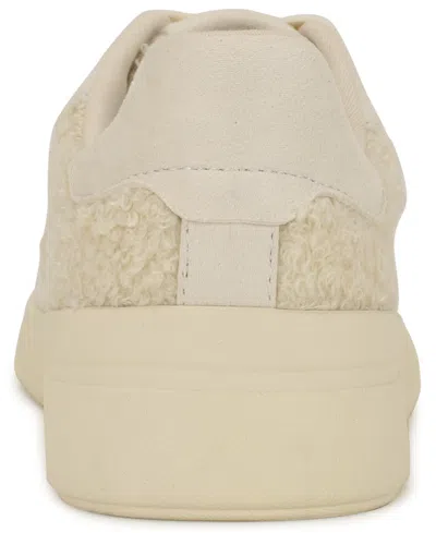 Nine West Linehan Round Toe Lace-up Sneakers In Neutral