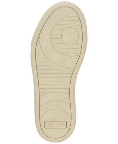 Nine West Linehan Round Toe Lace-up Sneakers In Neutral